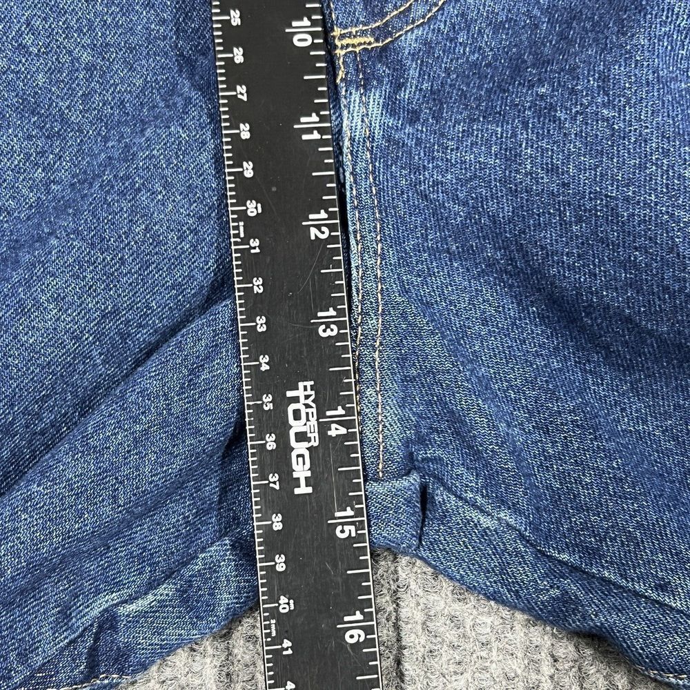 Wrangler Riggs Workwear Pants Mens 42x32 Blue Jeans Denim Carpenter Straight Fit - Picture 13 of 16